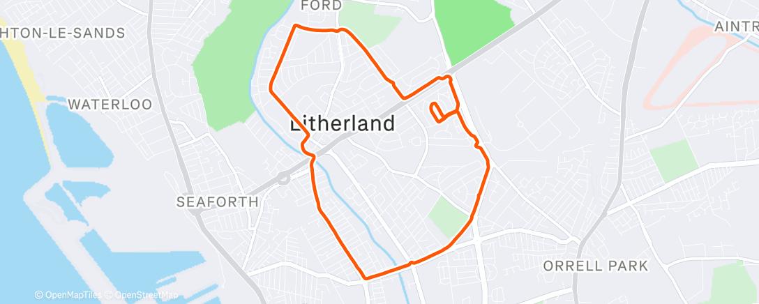 Map of the activity, Morning Run