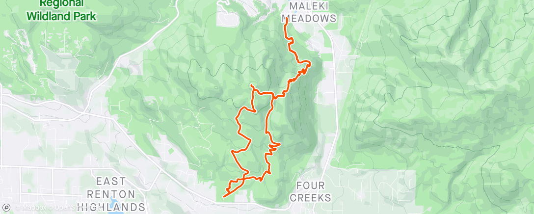 Map of the activity, Return of the Saturday long run