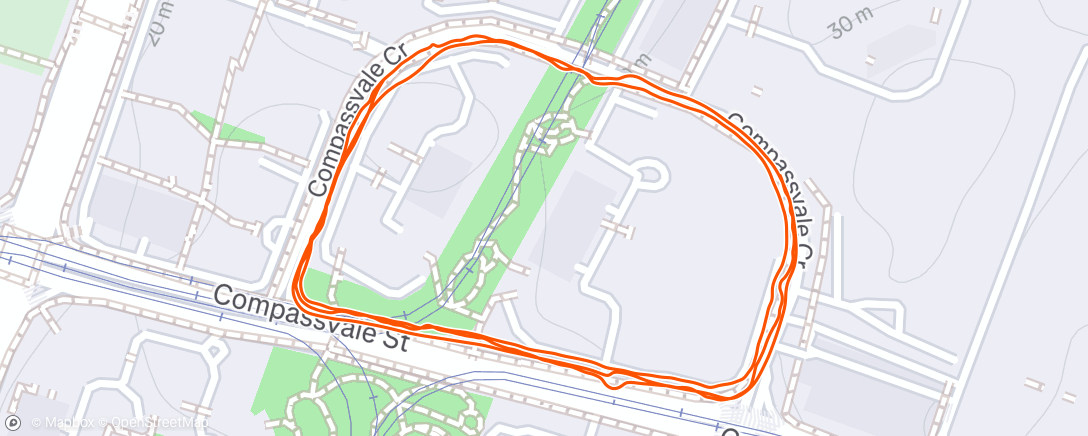 Map of the activity, Evening Ride