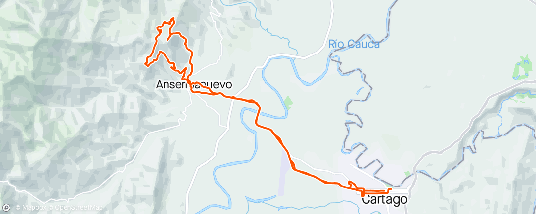 Map of the activity, Cartago, Ayde-Tras, Puertazo, Cartago en la E-Bike