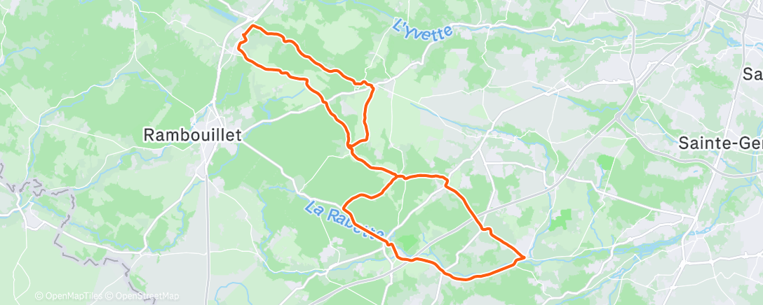 Map of the activity, Sortie vélo dans l'après-midi