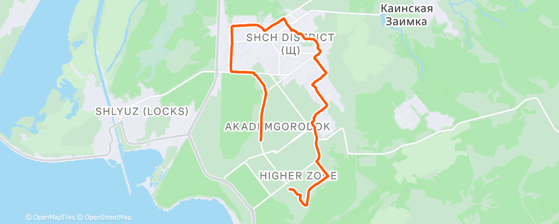 Карта физической активности (Evening Run)