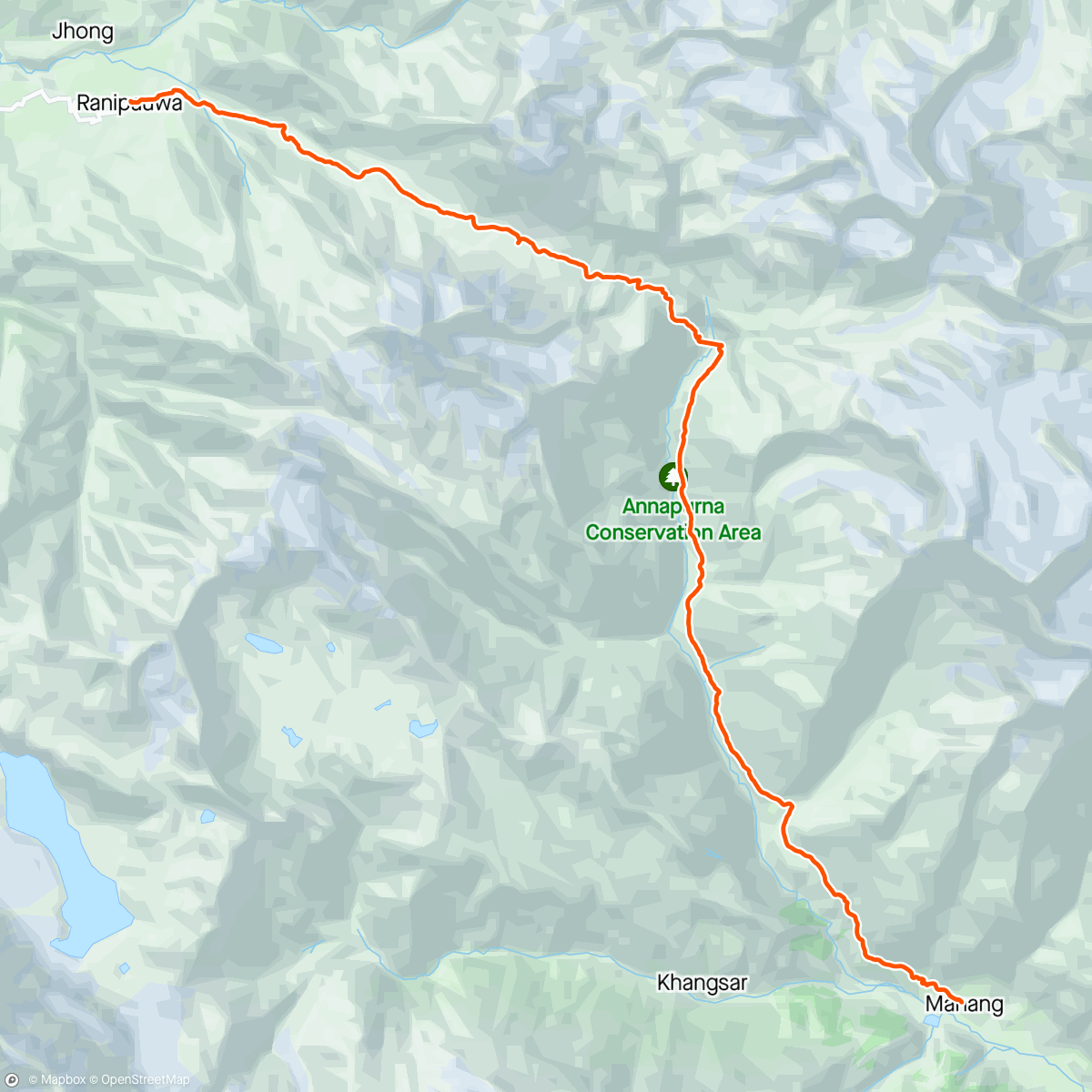 Map of the activity, ACT_D10: Manang - Thorang-La Pass - Muktinath