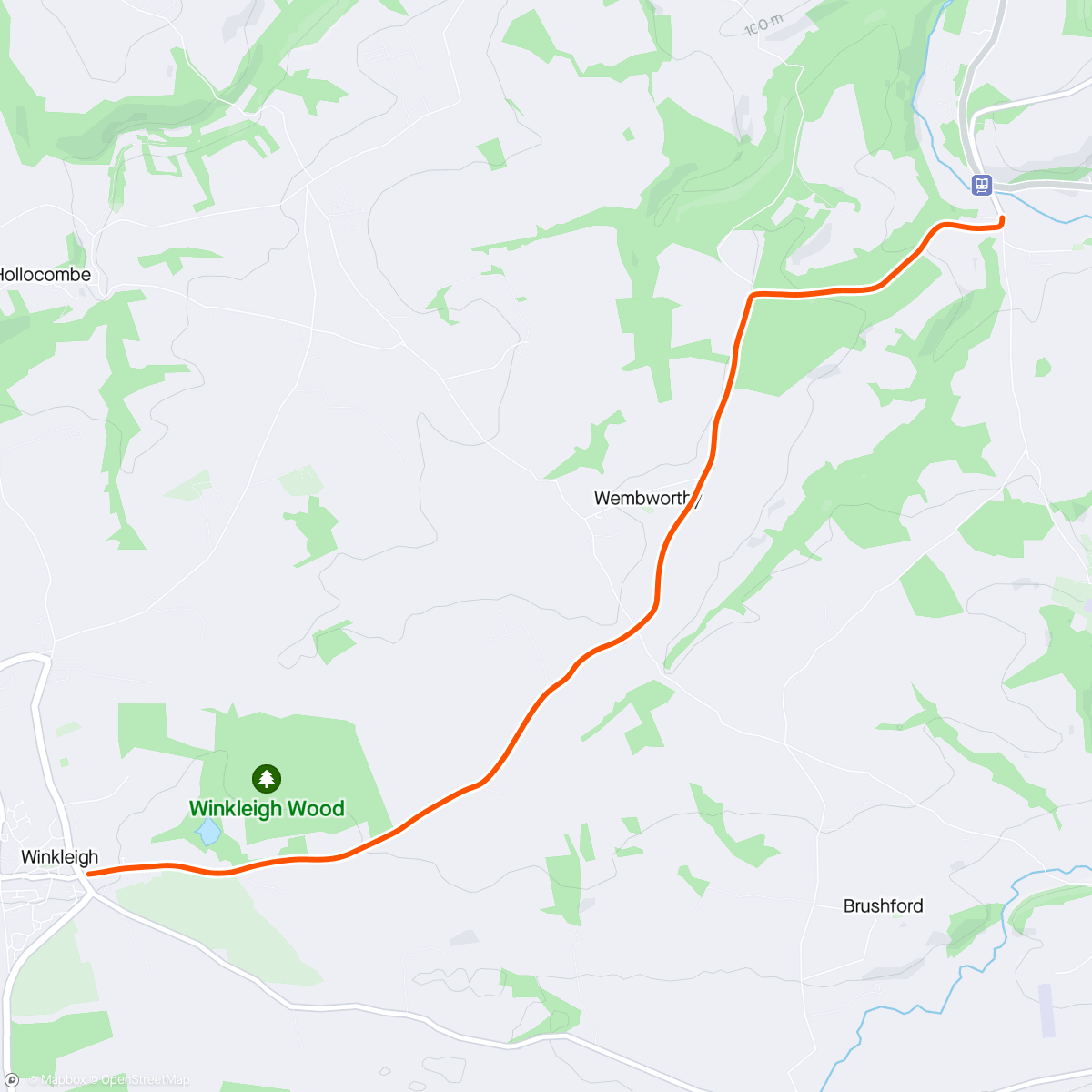 Map of the activity, Eggesford Home