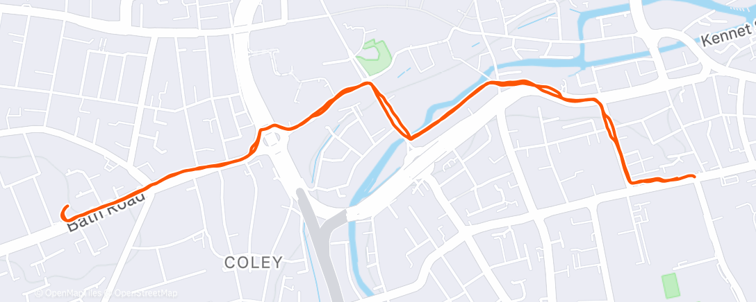 Map of the activity, Morning Run