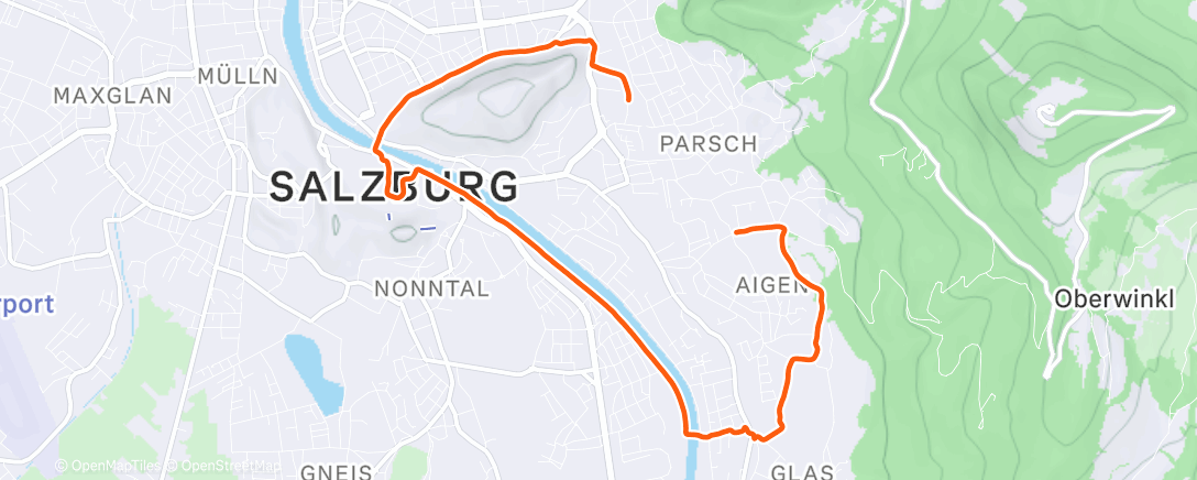 Map of the activity, Salzburg 🎅🏼 Run