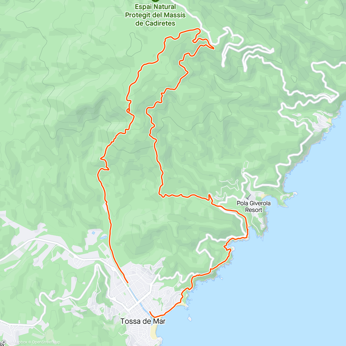 Map of the activity, Avi Serra + Camí de Ronda con Sebasteban