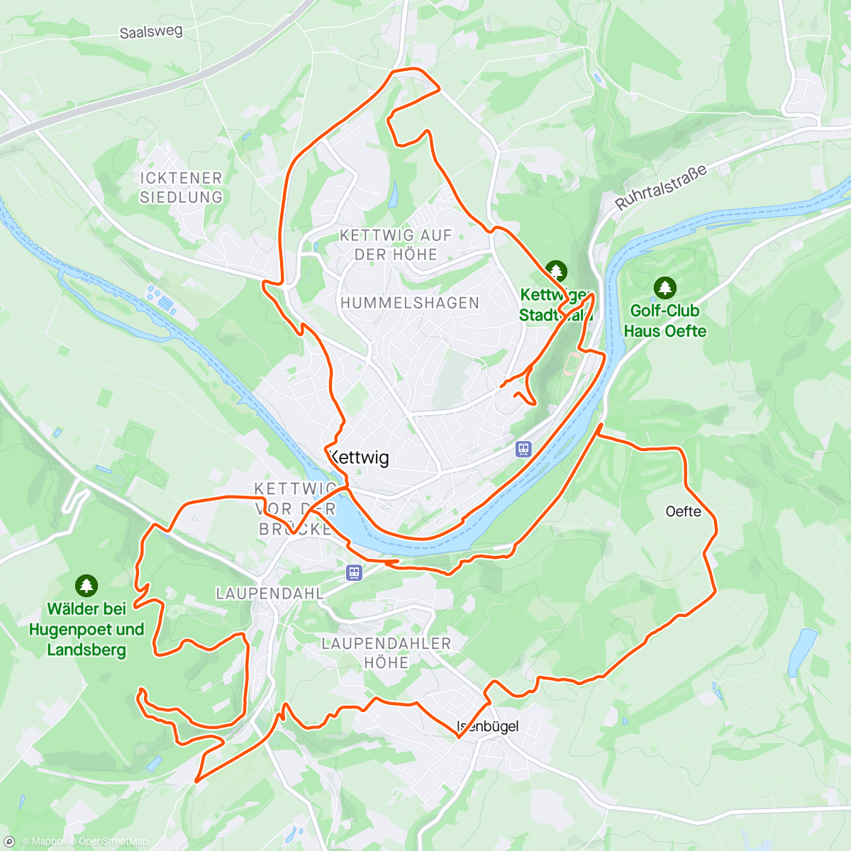 Map of the activity, MTB - local shizzle