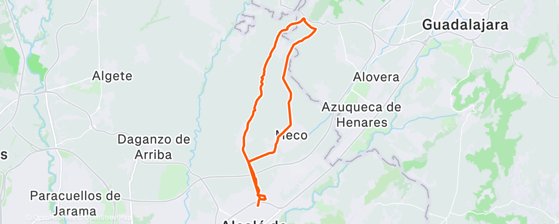 Map of the activity, Bicicleta por la mañana