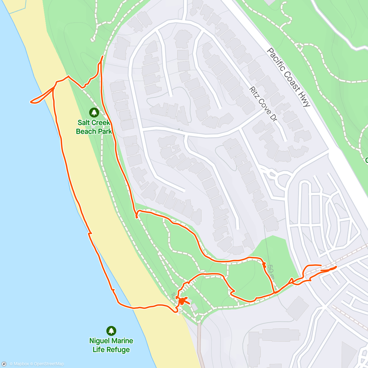 Map of the activity, Dana Point Walk