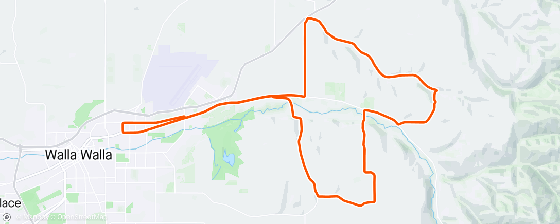 Map of the activity, Tuesday night gravel