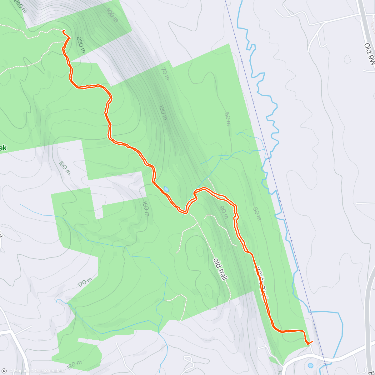 Map of the activity, White trail, dear