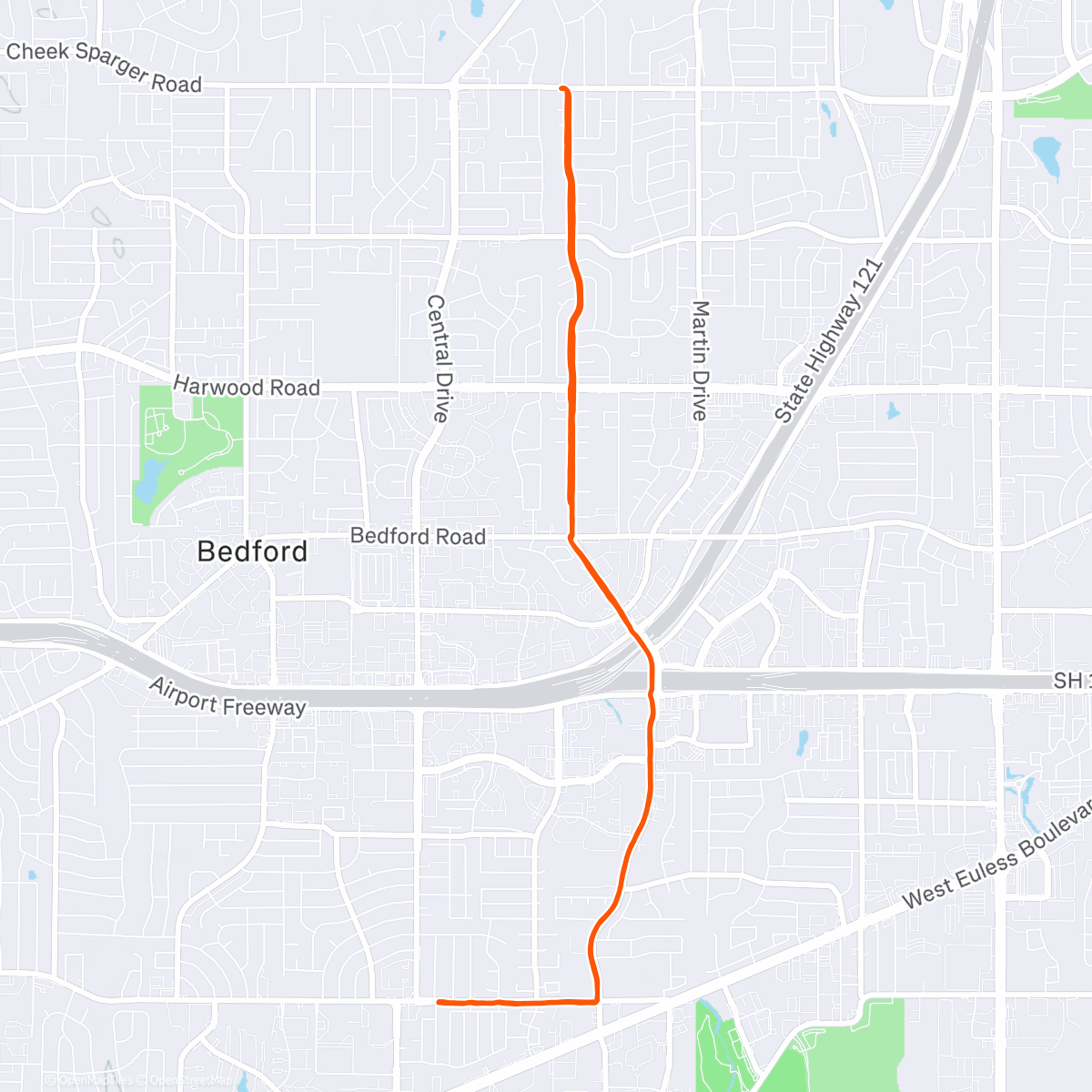 Map of the activity, Morning Run