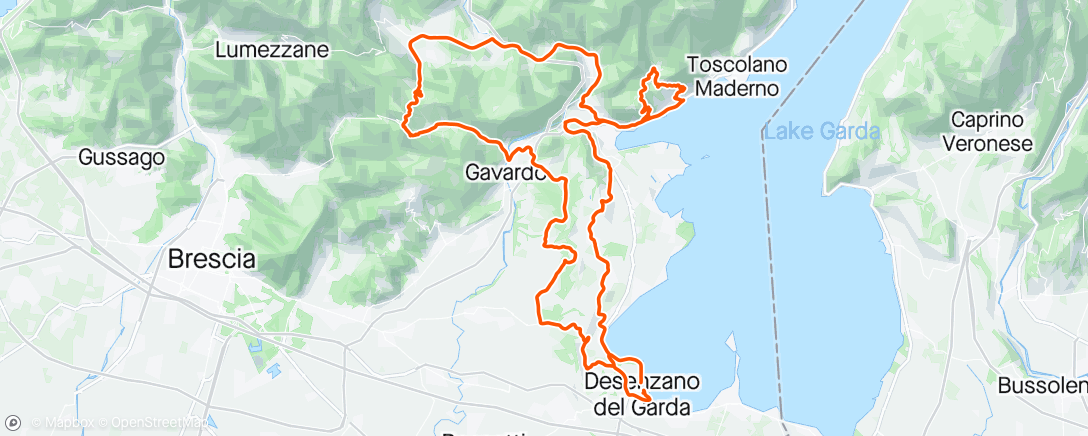 Map of the activity, Colnago GF