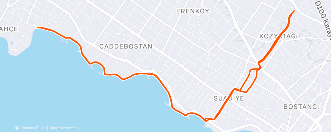 Map of the activity, Night Run