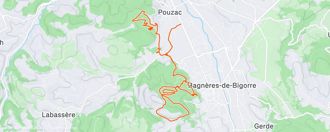 Map of the activity, Sortie vélo dans l'après-midi