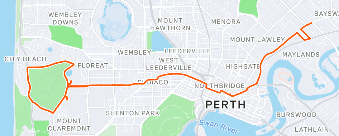 Mapa de la actividad, Morning Ride