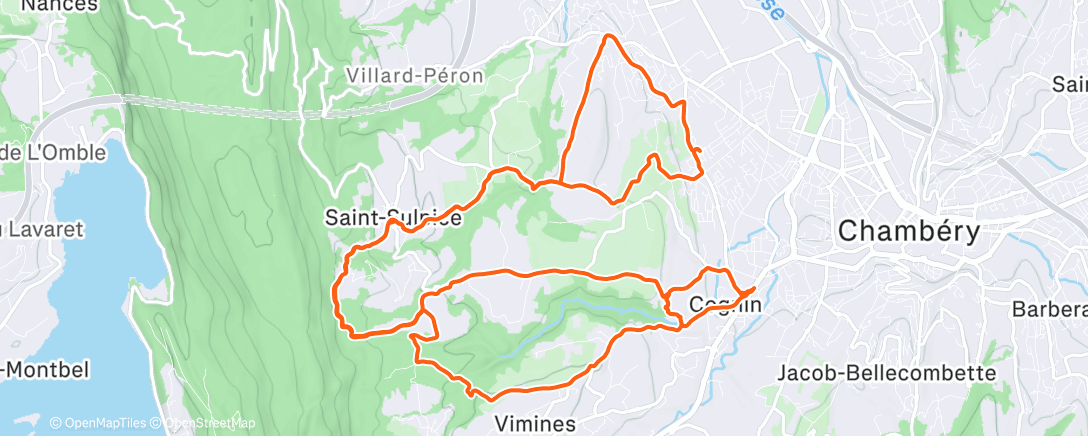 Map of the activity, Morning Trail Run