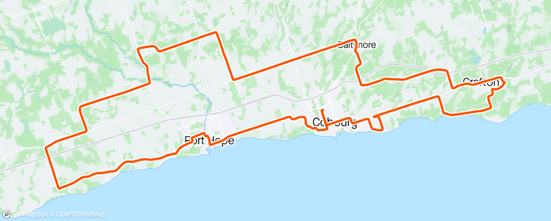 Map of the activity, MPY ride