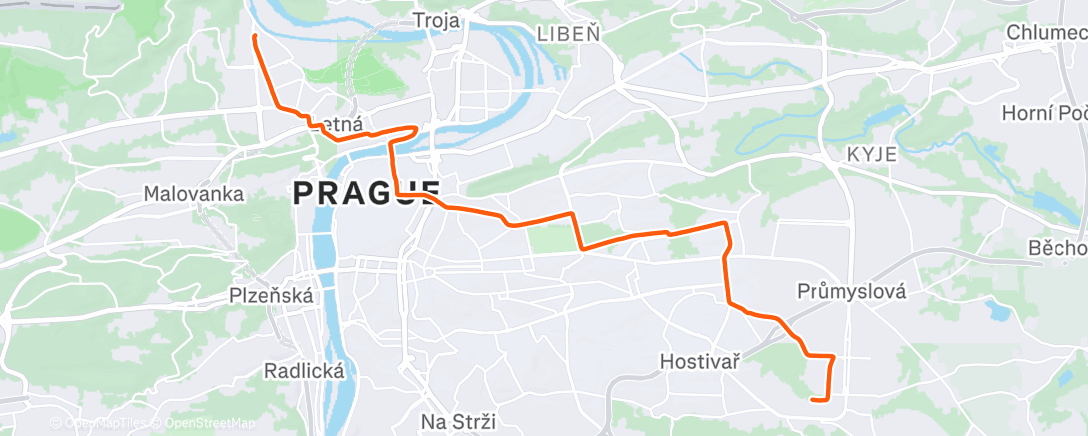 Map of the activity, Morning Ride