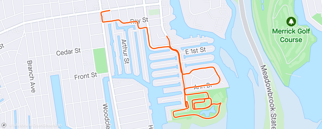 Map of the activity, ⛅ Evening Run