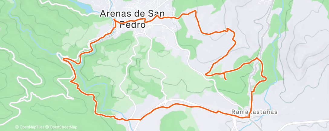Map of the activity, Afternoon Ride