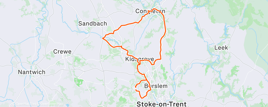 Map of the activity, Morning Ride