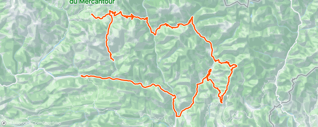 Map of the activity, Mercantour
