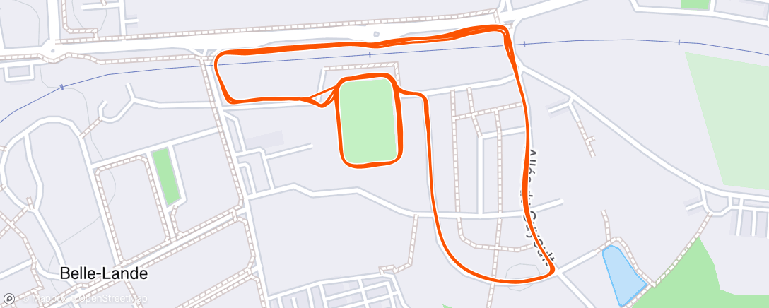 Map of the activity, Evening Run