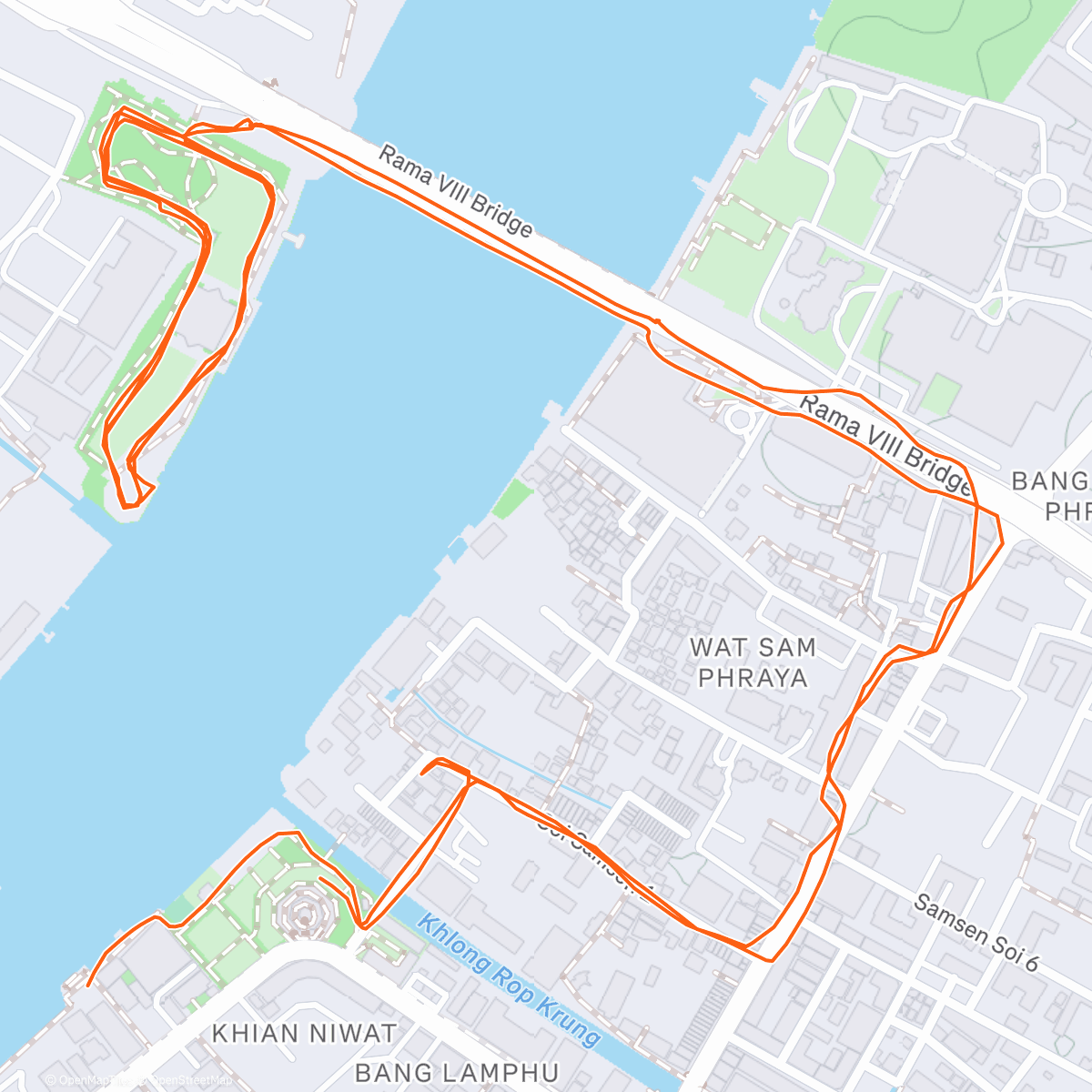 Map of the activity, 4M Bangkok Rama VIII
