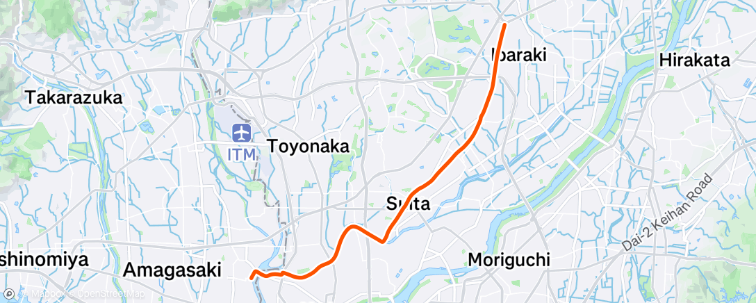 Map of the activity, 夕方のライド