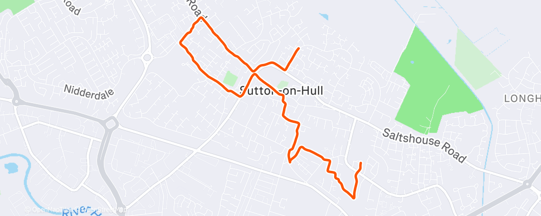 Map of the activity, Lunch Run