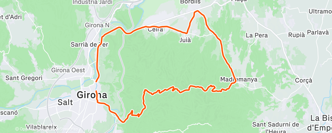 Mapa da atividade, Cycling