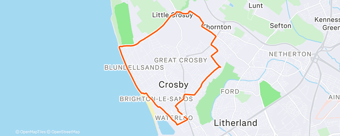 Карта физической активности (Morning 8 miler)