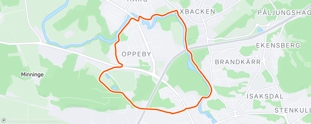 Map of the activity, Morning Run
