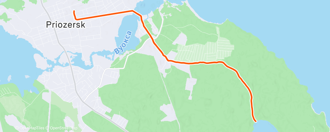 Map of the activity, Полуденный забег