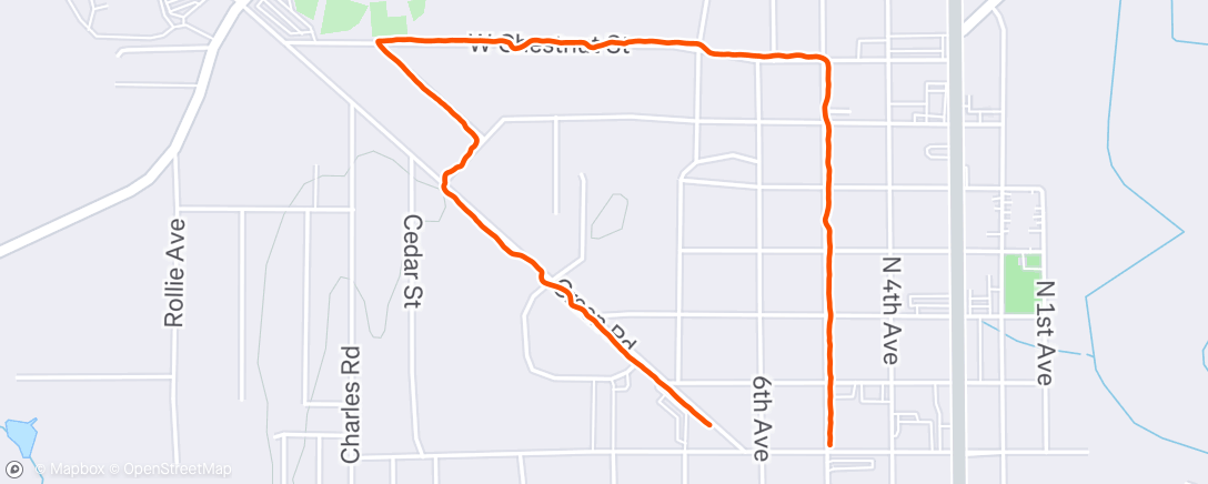 Map of the activity, Afternoon Walk