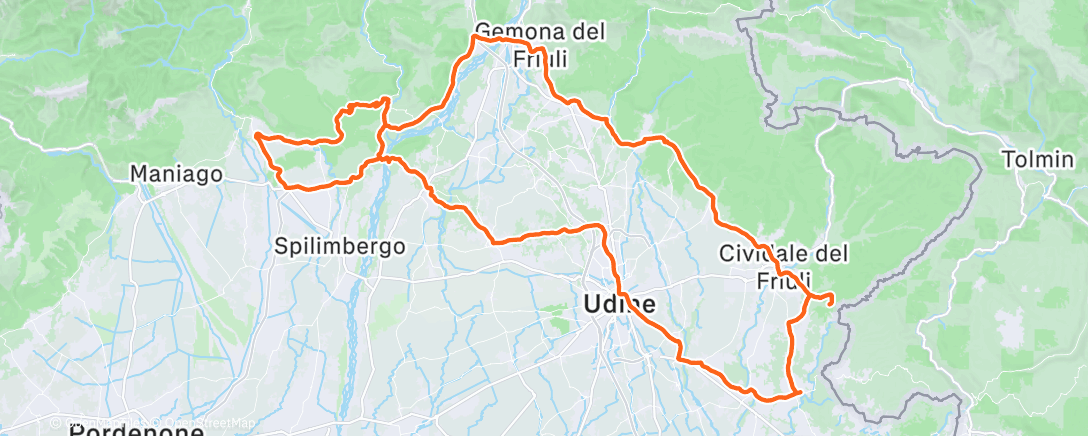 Карта физической активности (Morning Ride)