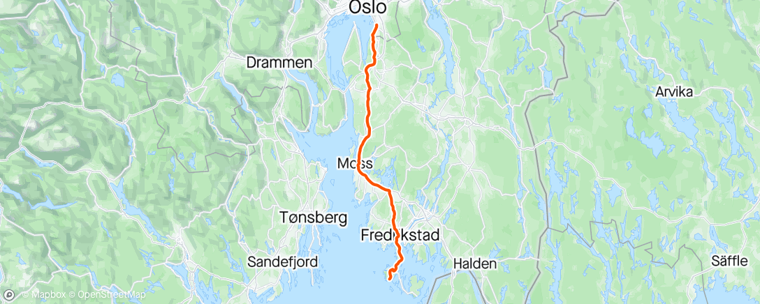 Карта физической активности (Tur til Utgård/Hvaler)