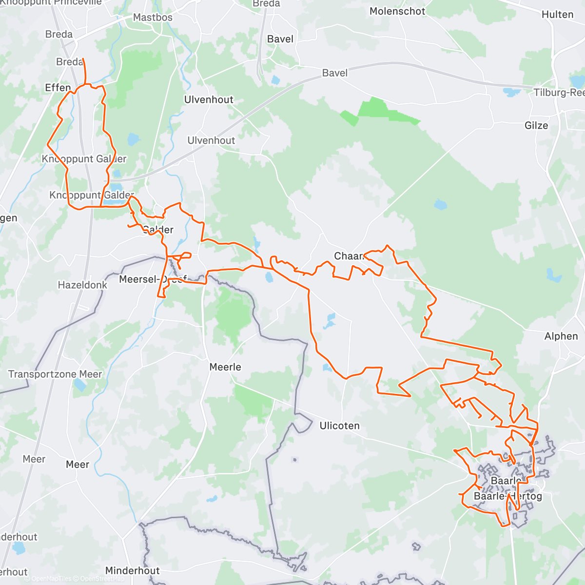 Map of the activity, Baarle inkleuren