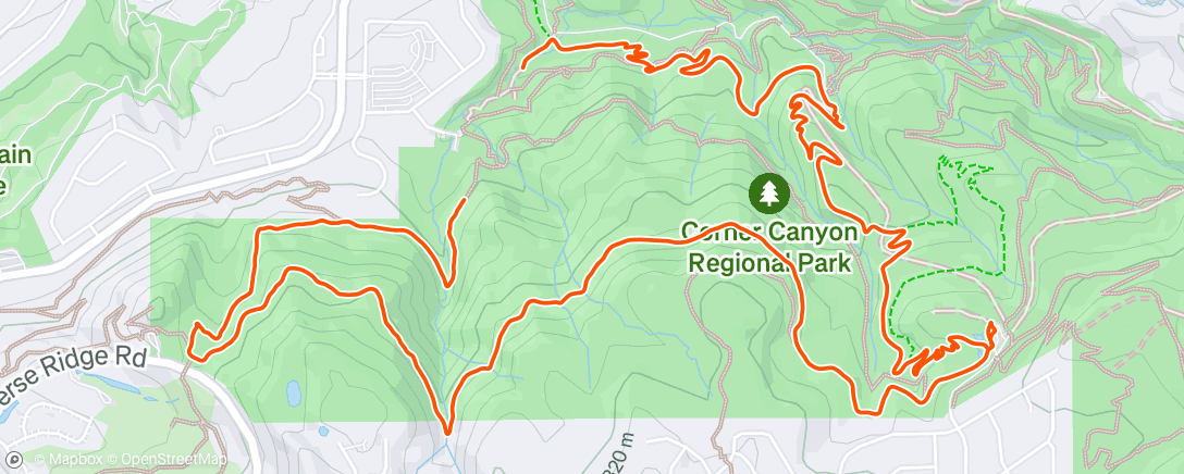 Map of the activity, Evening Mountain Bike Ride