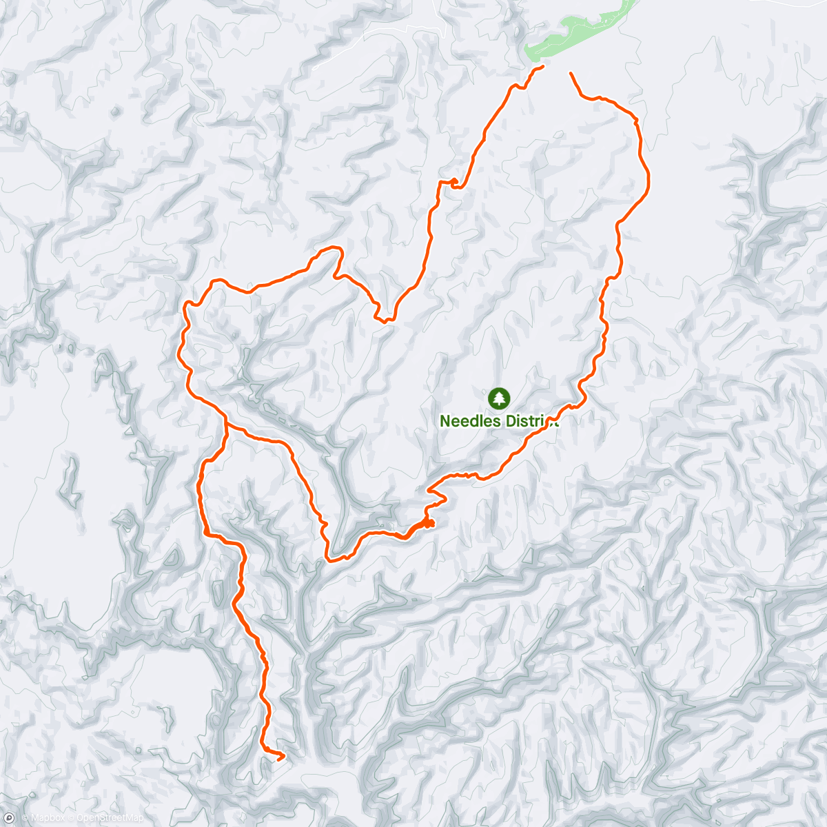 Map of the activity, Canyonland