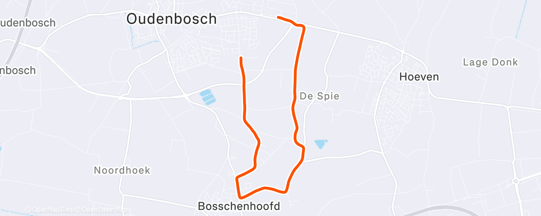 Map of the activity, Namiddagloop