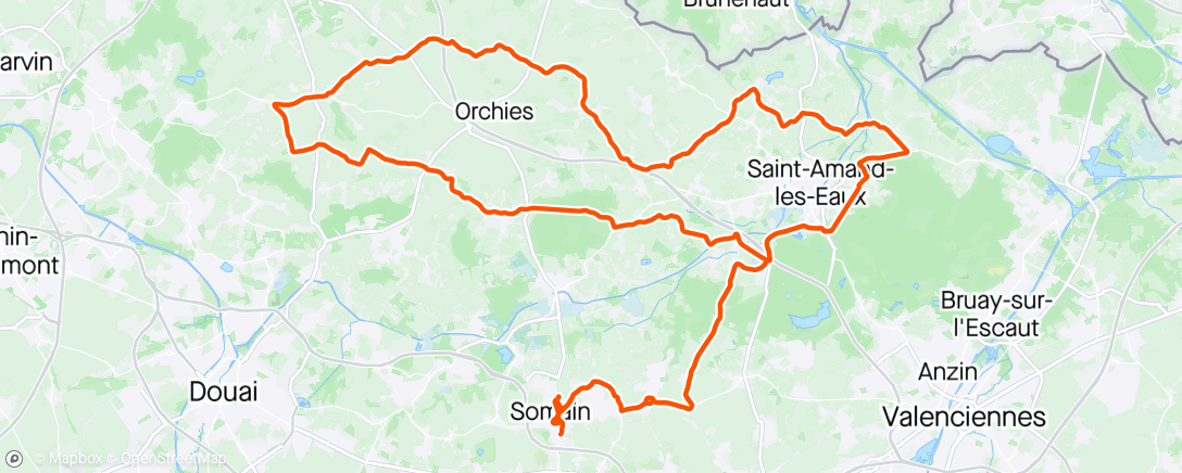 Map of the activity, Sortie St Amand Les Eaux