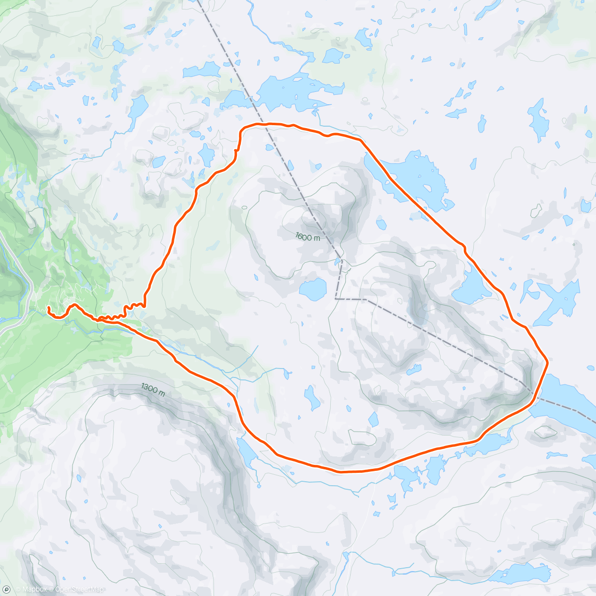 Map of the activity, Sulefjellet rundt mot klokken