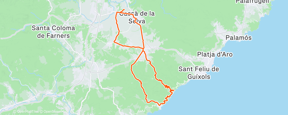 Map of the activity, Morning Ride