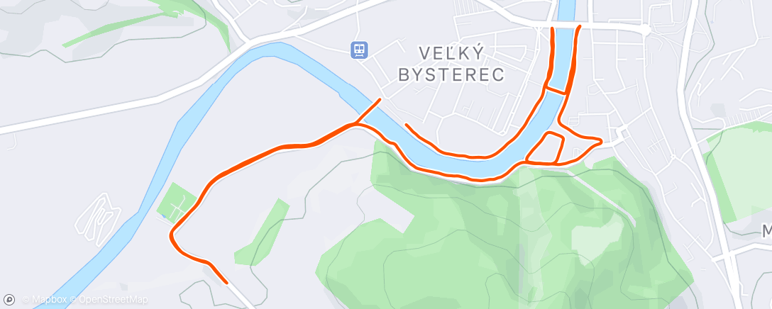 Map of the activity, Afternoon Run