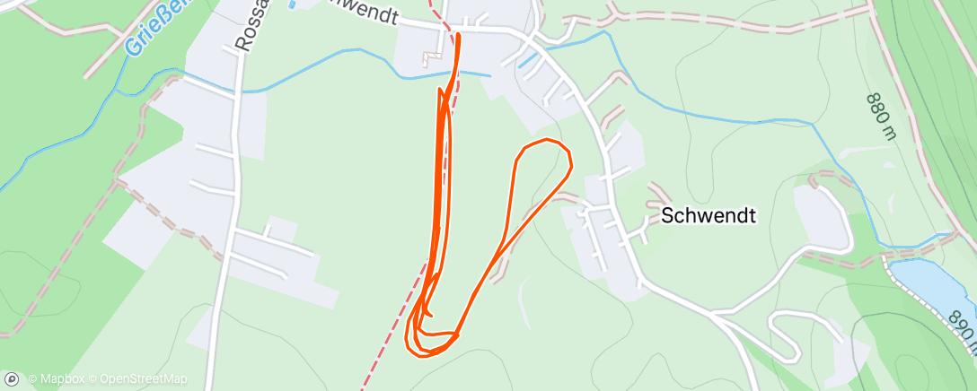 Map of the activity, Morning Run