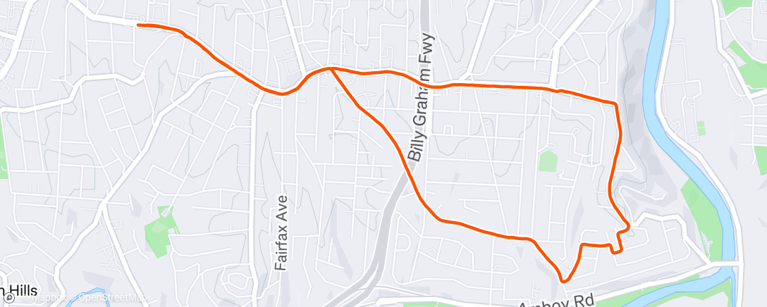 Map of the activity, Carrera a la hora del almuerzo