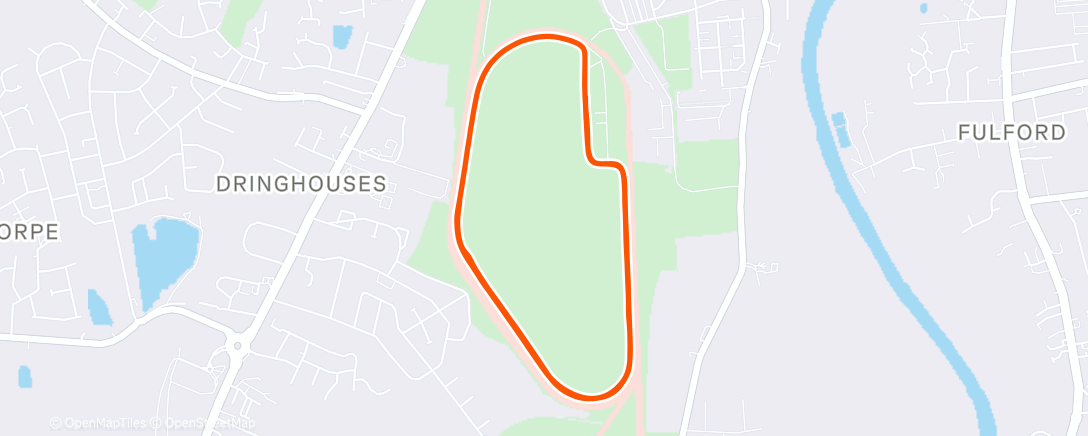 Map of the activity, Park run with Josephine